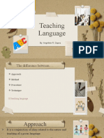 Methods, Procedure and Technique of Teaching Language