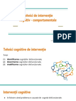 11.01 - Tehnici I - Tehnici de Intervenție Cognitiv - Comportamentale