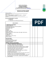 Performance Evaluation Checklist Neurological Assessment: 1. Beginning Examination