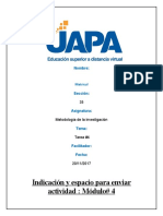 Tarea 4 de Metodologia de Investigacion Uapa