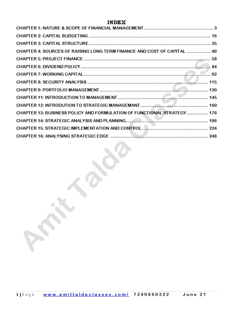 FSM Revision Notes June 2021 | PDF | Interest | Investing