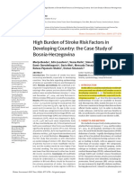 (1 Bender, Et Al 2017) High Burden of Stroke Risk Factors in Developing Country The Case Study of Bosnia