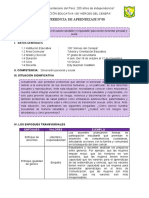 EXPERIENCIA DE APRENDIZAJE 3 TUTORIA 5° Grado