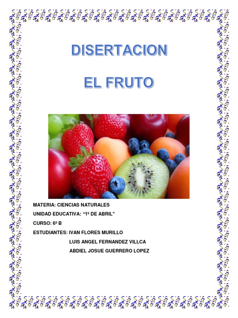 El Fruto | PDF | Fruta | Ramas de la botánica
