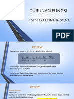 Materi Pertemuan 8 Aturan Turunan