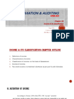 Taxation & Auditing: Income & Its Classification