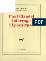 2021 04 28 Paul Claudel Interroge L'apocalypse