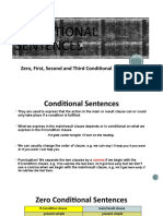 Conditional Sentences: Zero, First, Second and Third Conditional