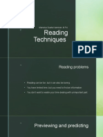 Reading Techniques: Marselus Suarta Kasmiran, M.PD