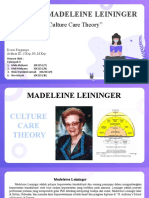 Teori Madeleine Leininger: "Culture Care Theory"