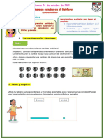 Viernes 01 de Octubre de 2021 - Matemática - 1° Grado