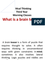 1 - Brain Teasers