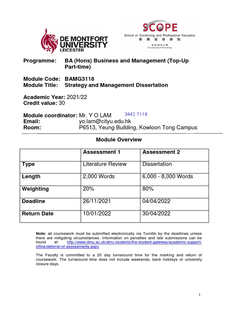 Business Strategy Dissertation Guide | PDF | Thesis | Turnitin