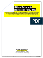 Additional Reforms to National Education Policy-2020