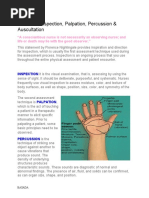 Lesson 1: Inspection, Palpation, Percussion & Auscultation