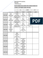 Emploi Du Temps Hebdomadaire Des Enseignements Annee Universitaire 2021/2022