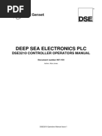 Deep Sea Electronics PLC: Dse3210 Controller Operators Manual