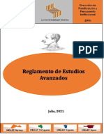Proyecto Reglamento Estudios Avanzados (Revisado Diesav)