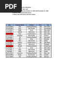 Filter-Exercise Ms Excel