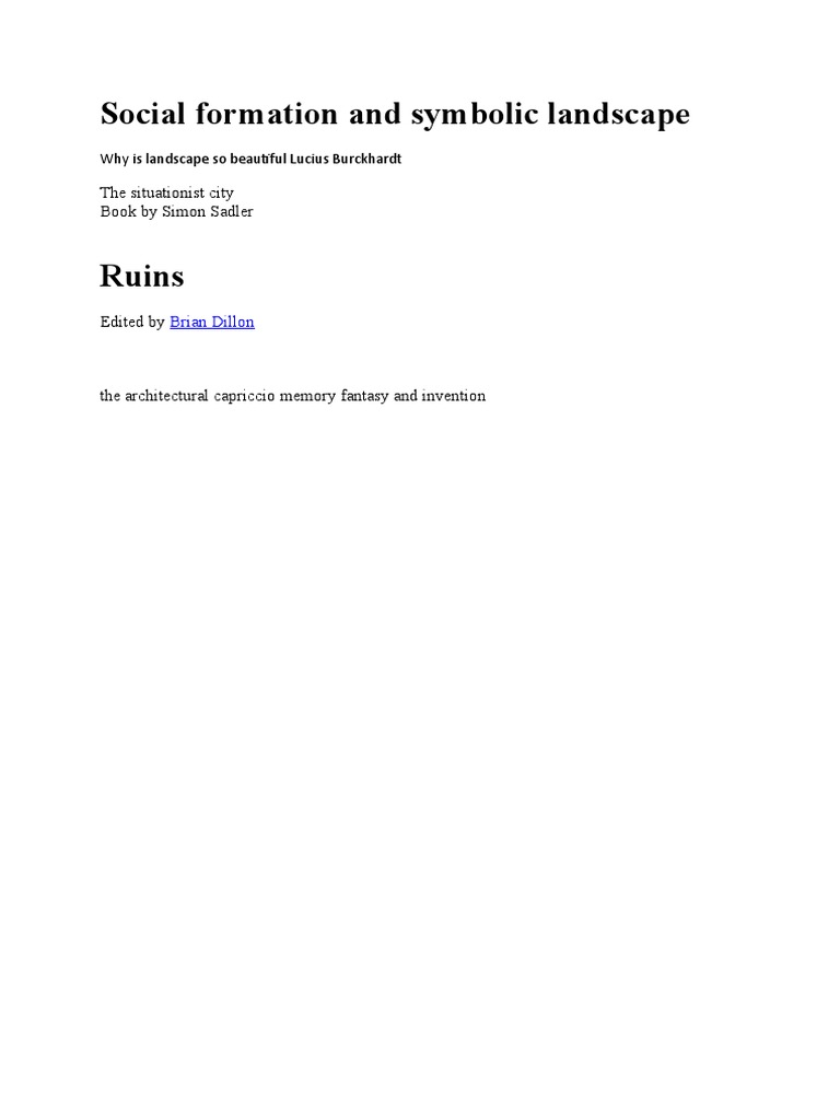 Social formation and symbolic landscape pdf young adult