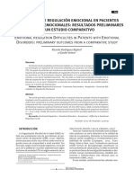 Emotional Regulation Difficulties in Patients With Emotional Disorders Preliminary Outcomes From A Comparative Studyrevista Argentina de Clinica Psicologica