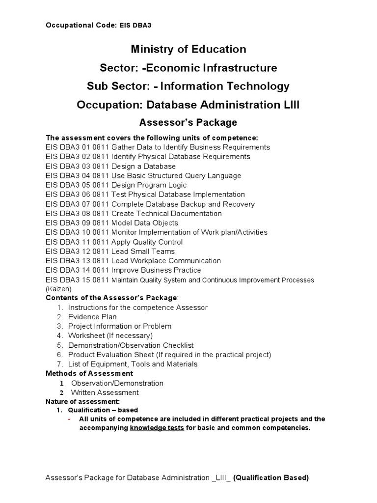 Ass's Pack | PDF | Competence (Human Resources) | Databases