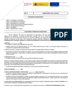 FÍSICA Y QUÍMICA 2ESO - PROGRAMA y Criterios de Evaluación