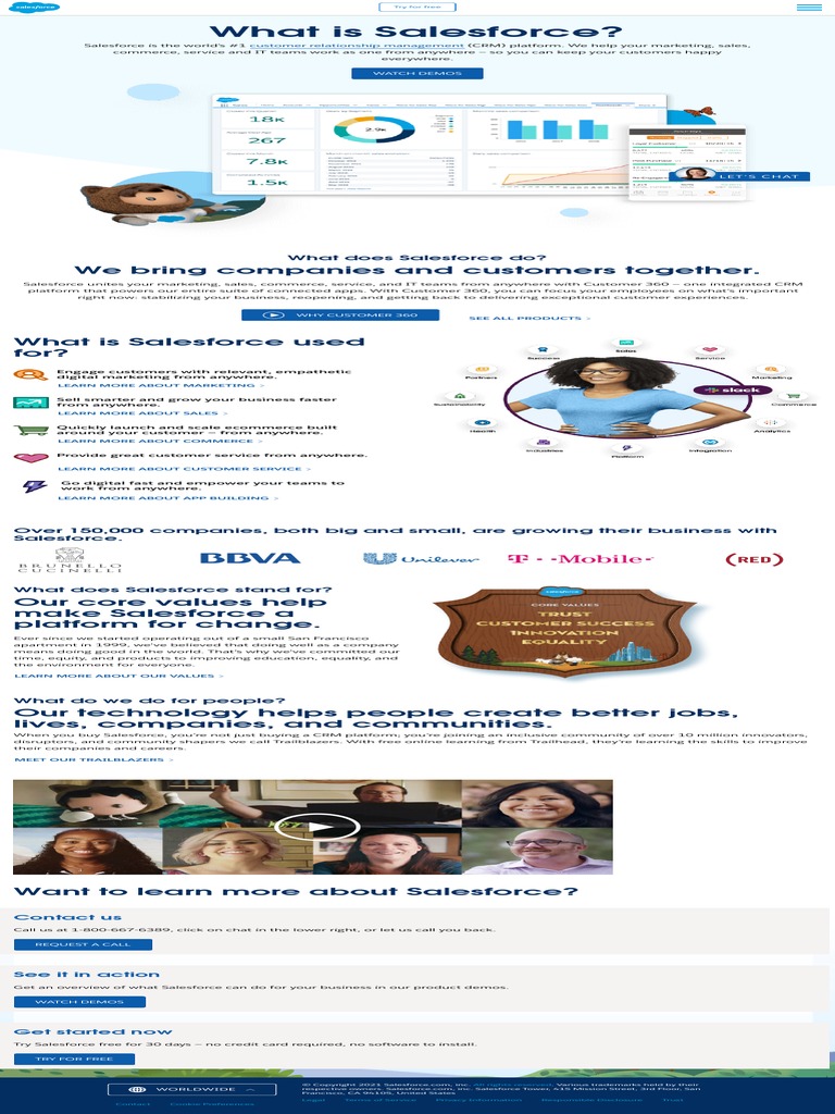 What Is Salesforce - What Does Salesforce Do | PDF | Business ...