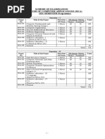 Scheme of Examination For Master of Computer Applications (Mca) (SIX-SEMESTER Programme)