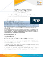 Guía de Actividades y Rúbrica de Evaluación - Unidad 1 - Fase 2 - La Acción Psicosocial Del Psicólogo en Contextos Educativos.