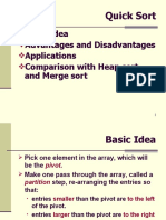 Basic Idea Advantages and Disadvantages Applications Comparison With Heap Sort and Merge Sort