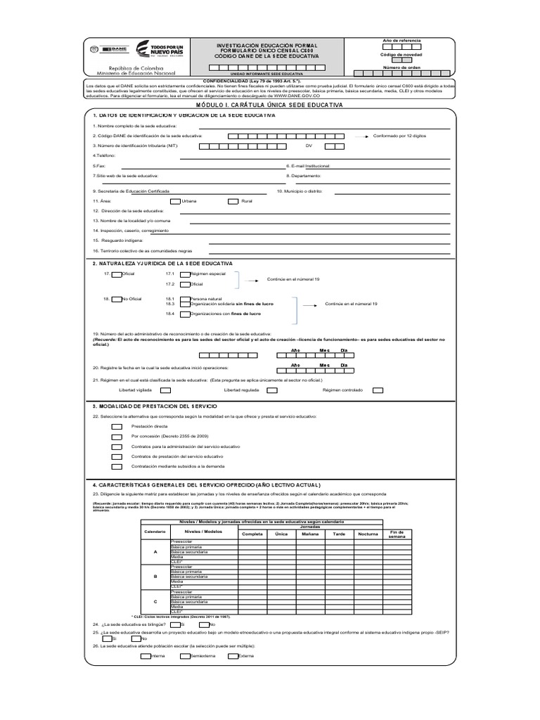 Formulario C600 EDUC | PDF | Educación primaria | Educación de la ...