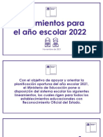 LINEAMIENTOS AÑO ESCOLAR 2022