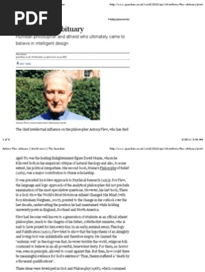 Antony Flew Obituary | World News | the Guardian