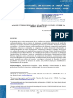 Análise interdisciplinar das relações de conflito na gestão hospitalar