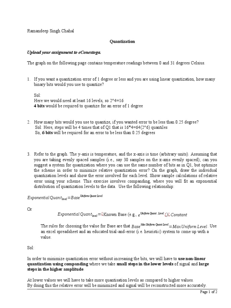 Quantization PDF Sampling (Signal Processing) Quantile