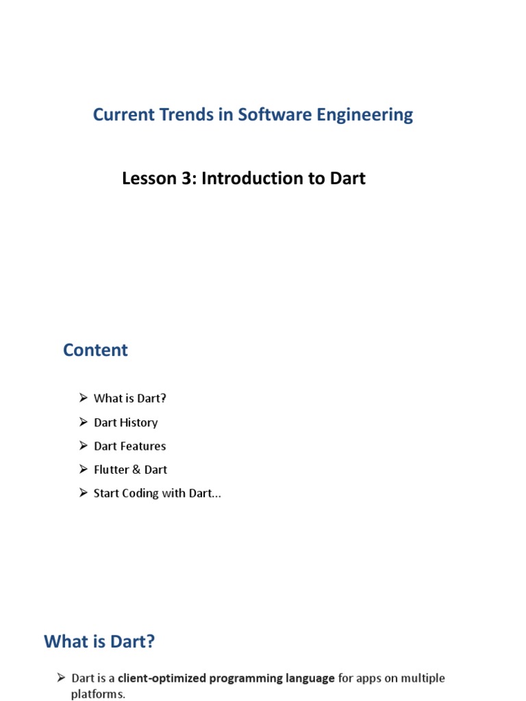 An Introduction to the Dart Programming Language | PDF | Class ...