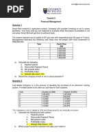 Tutorial 5 Capital Budgeting