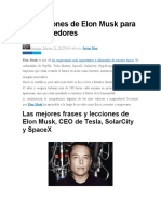 35 Lecciones de Elon Musk para Emprendedores