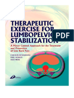 Therapeutic Exercise For Lumbopelvic Stabilization: A Motor Control Approach For The Treatment and Prevention of Low Back Pain - Carolyn Richardson PHD BPhty (Hons)