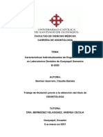 Características Individualizantes de Rugas Palatinas en Laboratorios Dentales