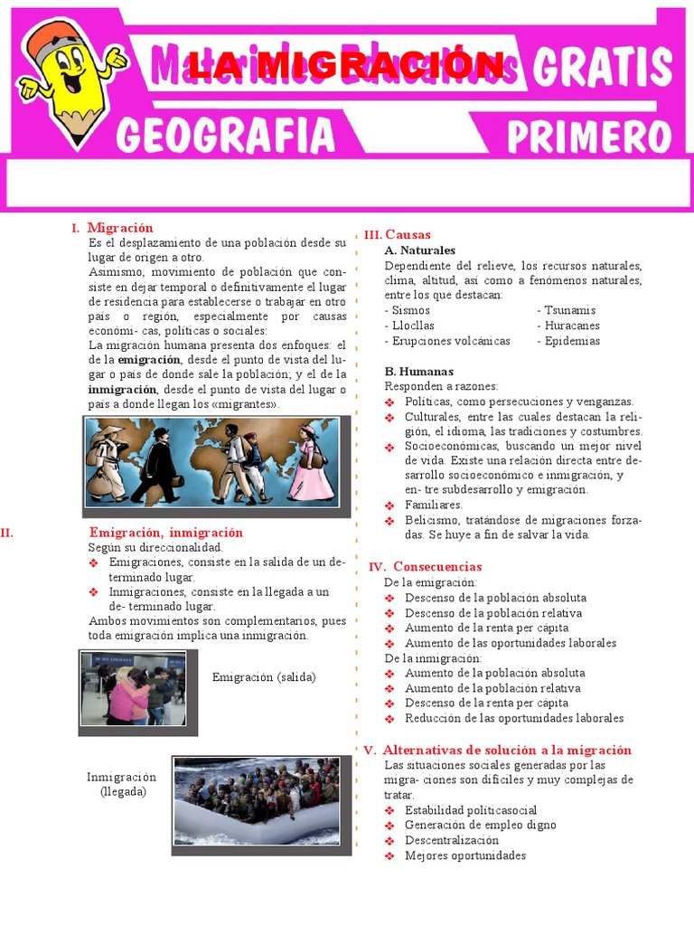 Causas y Consecuencias de la Migración | PDF | Migración humana ...
