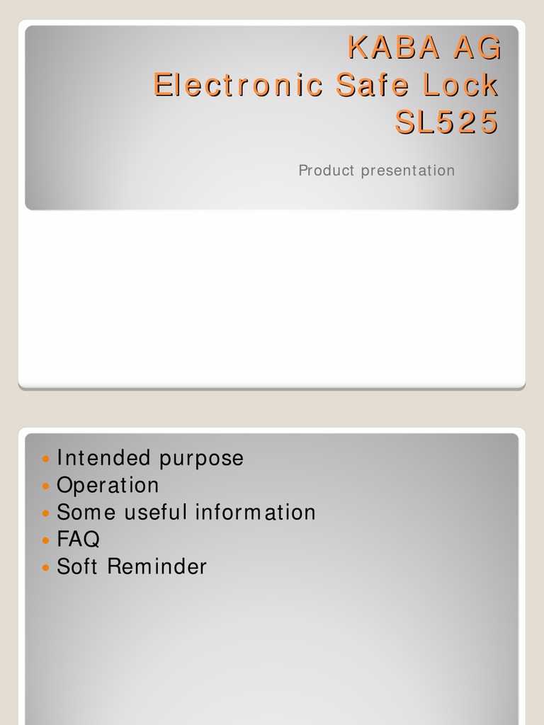 SL525 Electronic Safe Lock Manual | PDF | Electronic Engineering ...