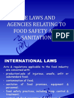 The Laws and Agencies Relating To Food Safety and Sanitation