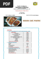 Banana Cake Making: Department of Education