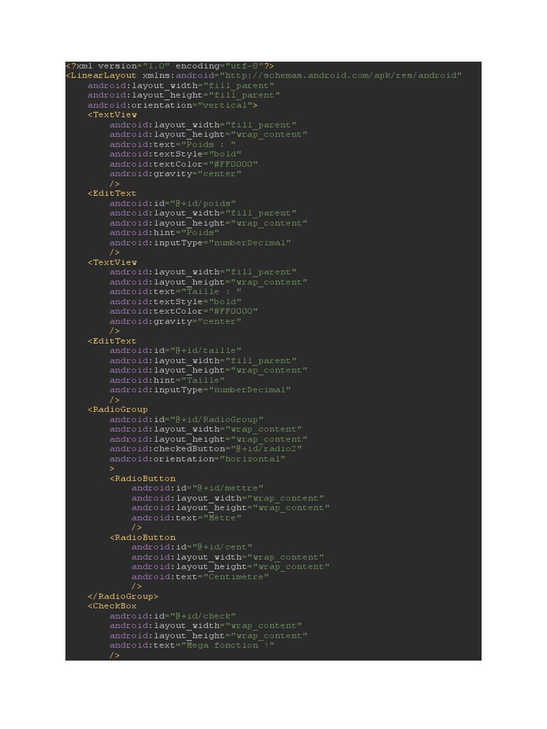 Linearlayout | PDF | Android (Operating System) | Computing
