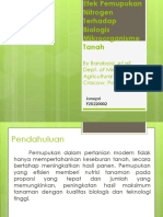 Tugas Ekosistem Pertanian (Efek Pemupukan Nitrogen Terhadap Biologis Mikroorganisme Tanah. Junepri P2D220002)