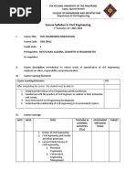 Syllabus Civil Engineering Orientation