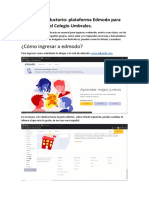MANUAL INTRODUCTORIO PLATAFORMA EDMODO PARA INGRESANTES 2° Verde 2021