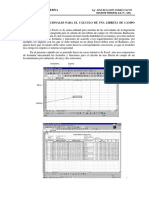 Excel para Calcular Una LIbreta de Campo